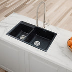 Asiatique Vision D-203 Quartz Kitchen Sink – Double Bowl | 780×485×195 mm