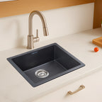 Asiatique Quartz Kitchen Sink D-101 (IKON) | 24" x 18" | German Quartz Single Bowl | Top, Flush & Under Mount