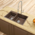 Asiatique Vision D-203 Quartz Kitchen Sink – Double Bowl | 780×485×195 mm