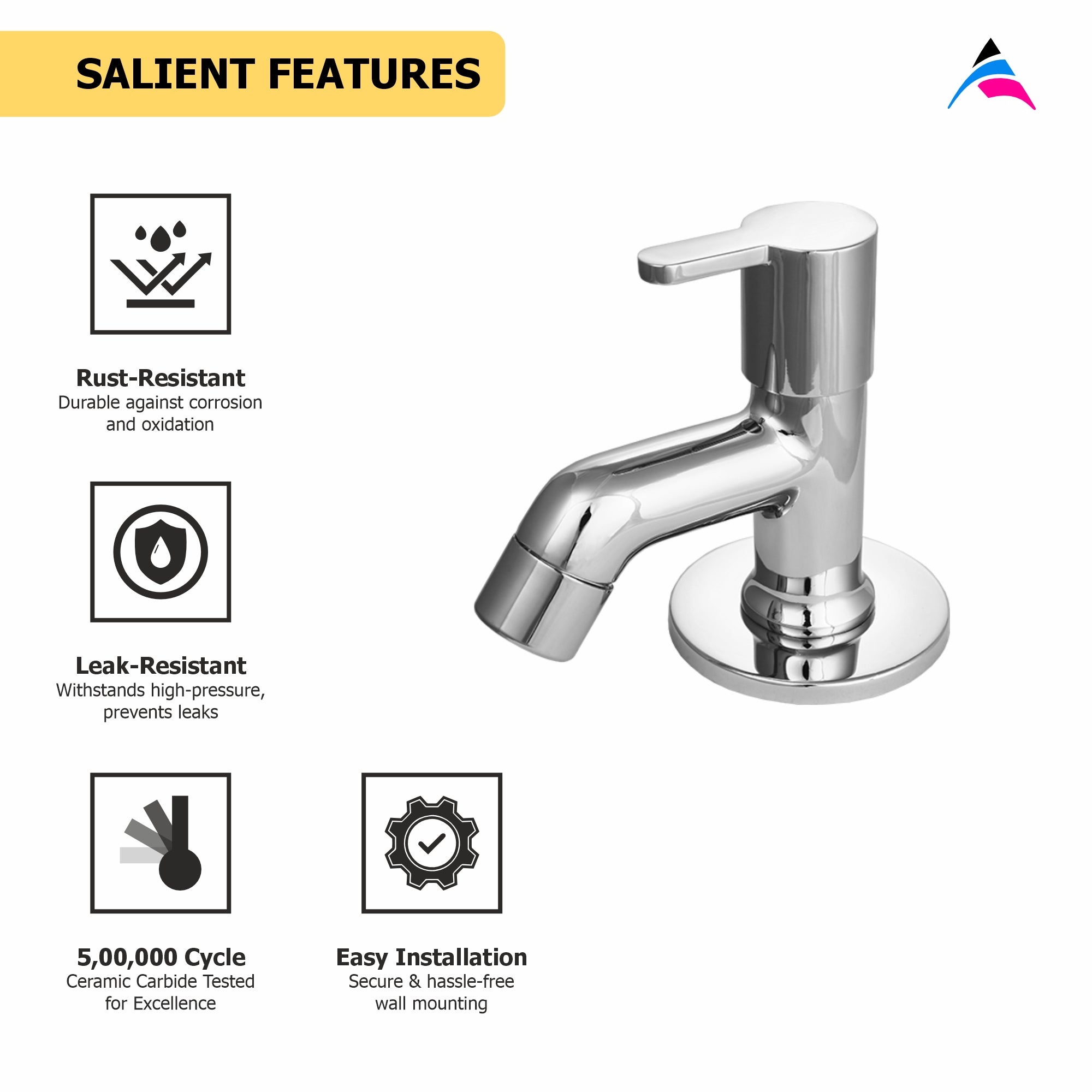 Asiatique Pillar Cock (ER-000), EARTH Series Bathroom & Kitchen Faucets | Durable Modern Tap Collection