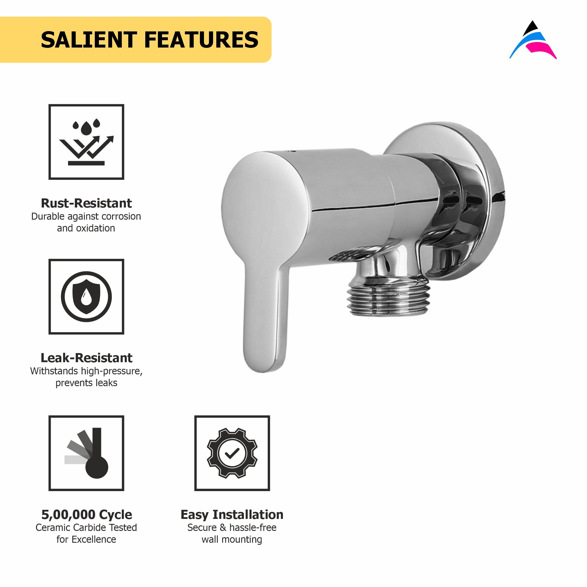 Asiatique Angle Cock (ER-005), EARTH Series Bathroom & Kitchen Faucets | Durable Modern Tap Collection
