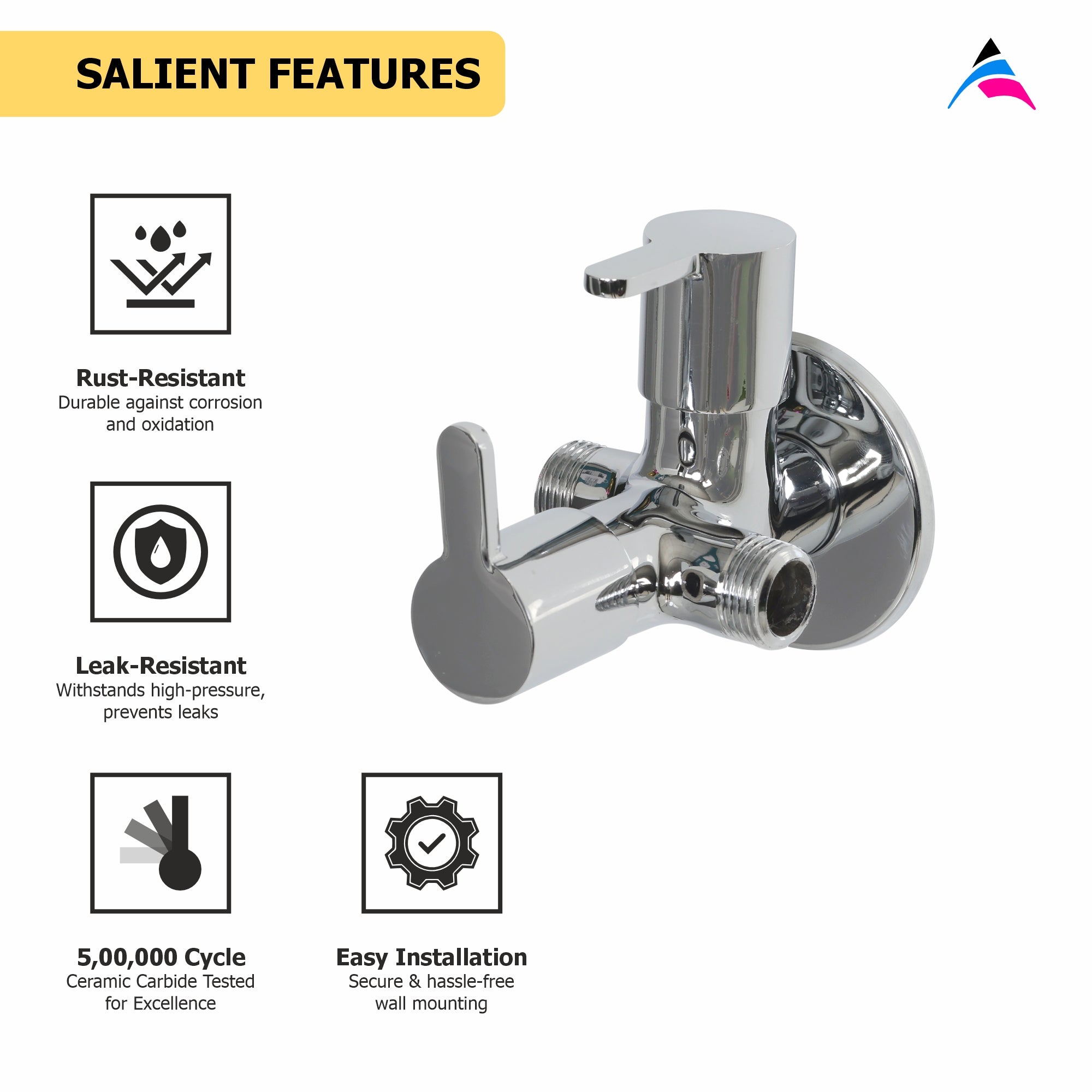 Asiatique 2 Way Angle Cock (ER-005TW), EARTH Series Bathroom & Kitchen Faucets | Durable Modern Tap Collection