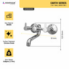 Asiatique 2 in 1 Wall Mixer Only (ER-017), EARTH Series Bathroom & Kitchen Faucets | Durable Modern Tap Collection