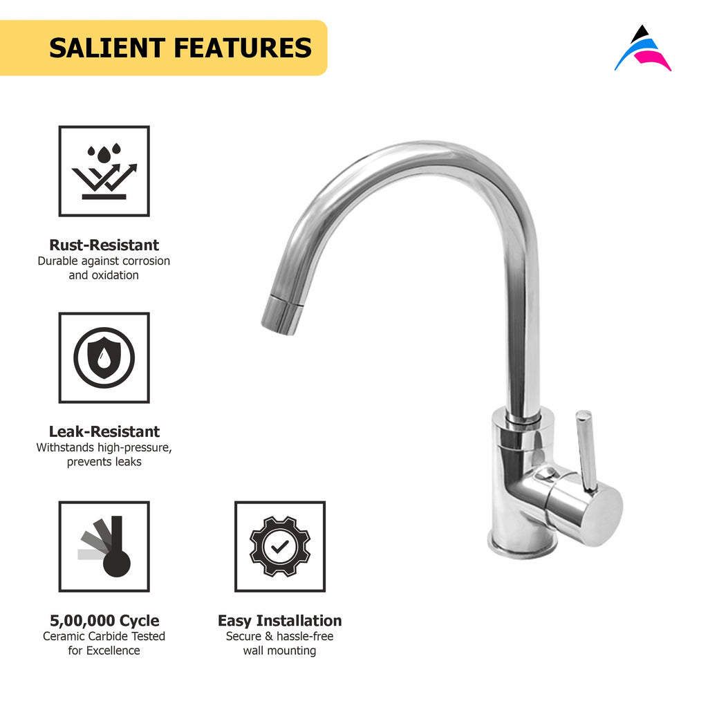 Asiatique S/L S/M Table Mounted (F-027), Florent Premium Brass Bathroom & Kitchen Faucet Collection, Chrome Finish Mixer, Pillar Cock & Wall Mounted Taps