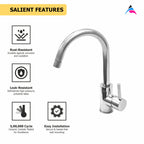 Asiatique S/L S/M Table Mounted (F-027), Florent Premium Brass Bathroom & Kitchen Faucet Collection, Chrome Finish Mixer, Pillar Cock & Wall Mounted Taps