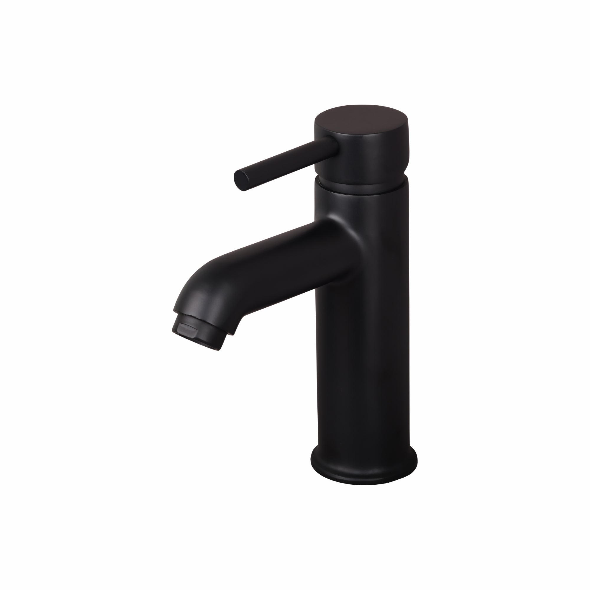 Asiatique S/L Basin Mixer With Braided Hoses (FB-009 M) | Premium Black Brass Bathroom & Kitchen Fittings | Florent Brush Black Series