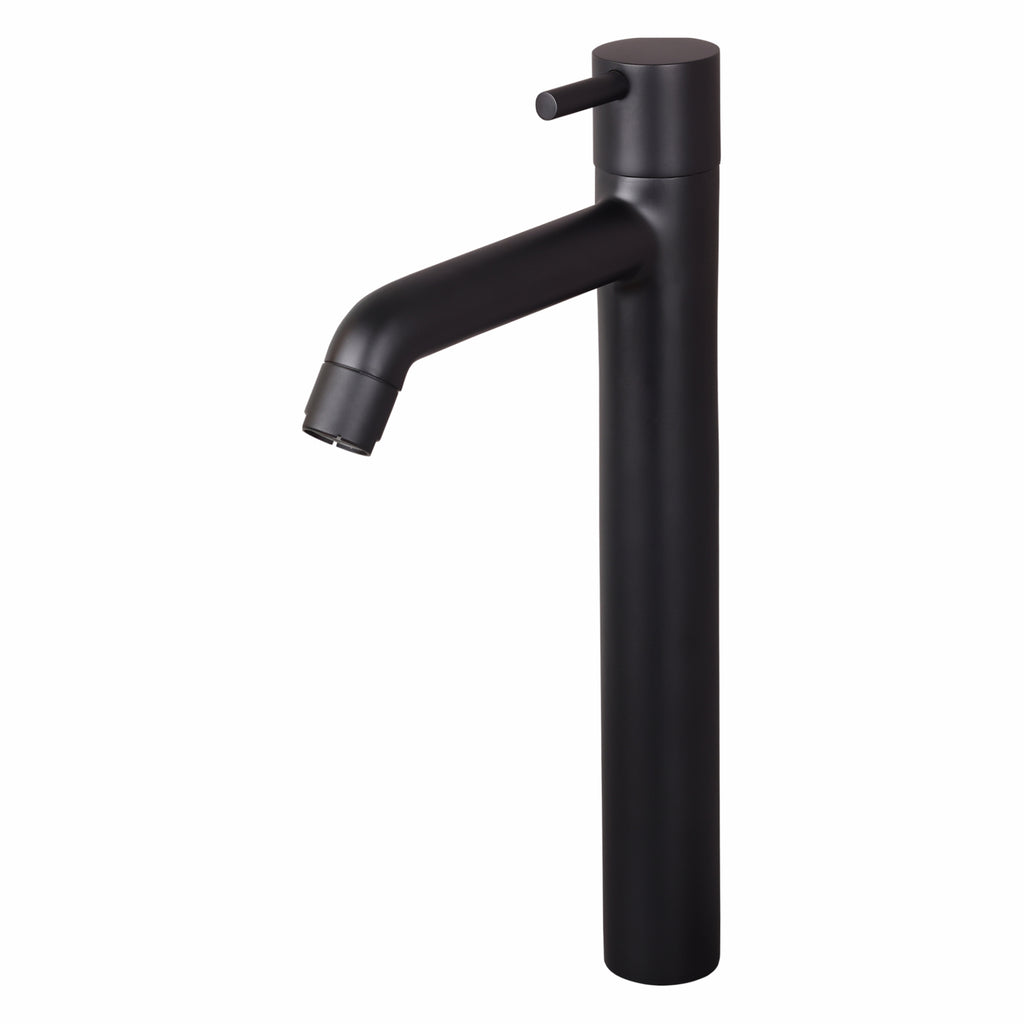Asiatique Pillar Cock With Extension Body (FB-023 M) | Premium Black Brass Bathroom & Kitchen Fittings | Florent Brush Black Series