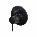 Asiatique S/L Div. Upper Parts Handle, Button & Plate (FB-024 M) | Premium Black Brass Bathroom & Kitchen Fittings | Florent Brush Black Series