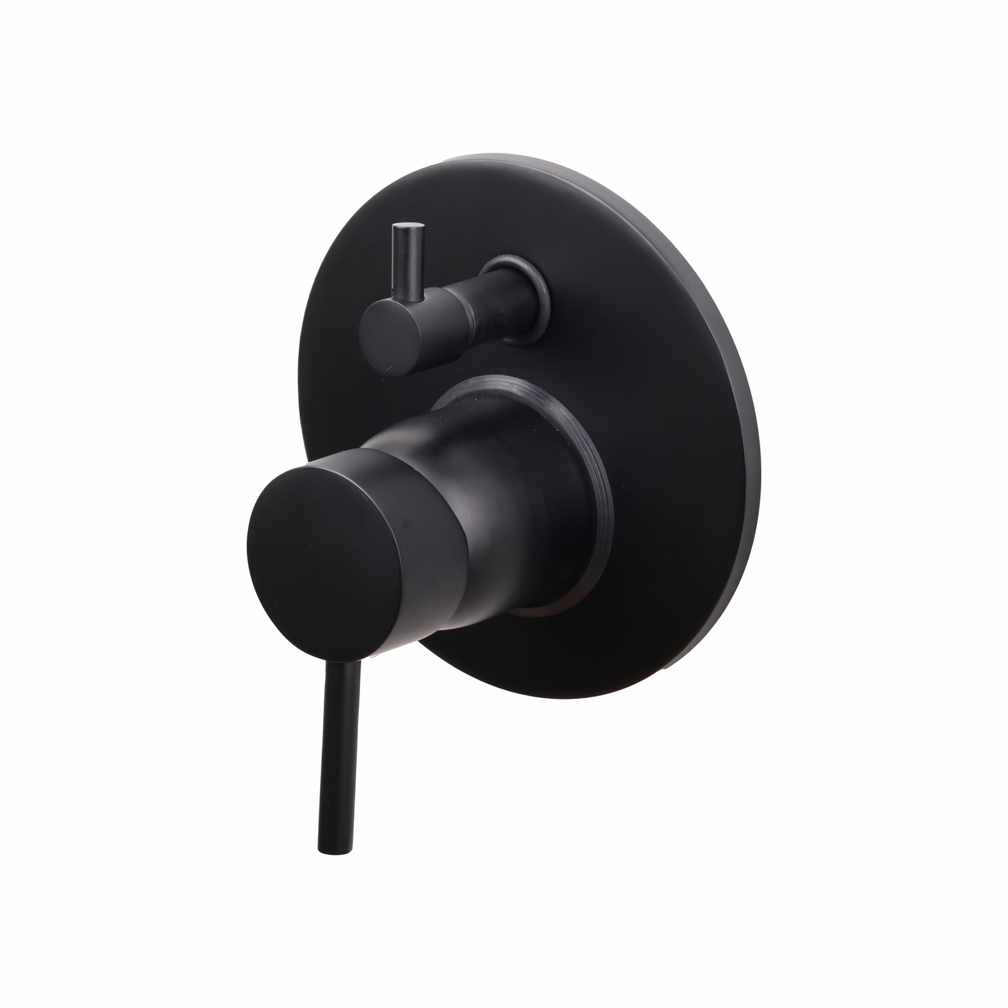 Asiatique S/L Div. Upper Parts Handle, Button & Plate (FB-024 M) | Premium Black Brass Bathroom & Kitchen Fittings | Florent Brush Black Series
