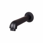 Asiatique Div. Plain Spout With Wall Flange (FB-025 M) | Premium Black Brass Bathroom & Kitchen Fittings | Florent Brush Black Series