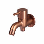 Asiatique Pillar Cock (FRG-015 S/L M) | Premium Rose Gold Bathroom Fittings | Florent Brush Rose Gold Series