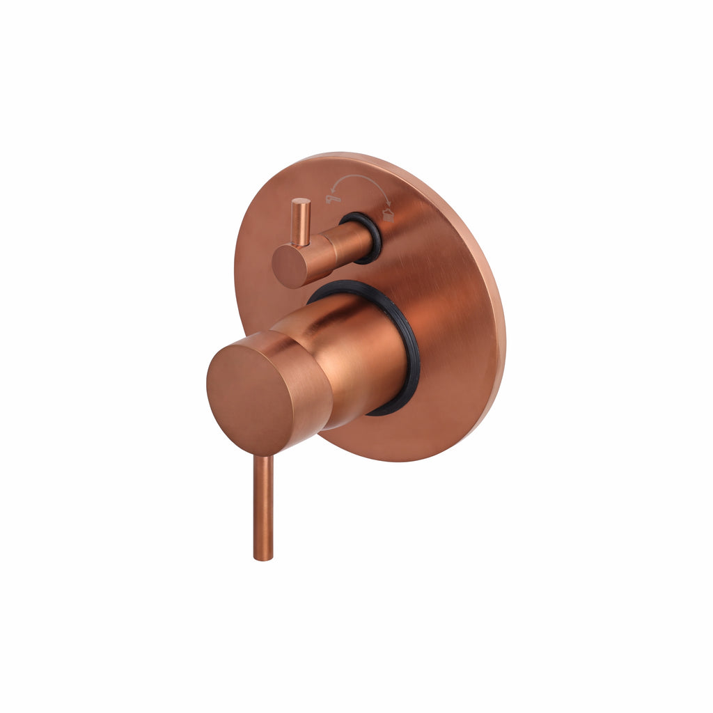 Asiatique S/L Div. Upper Parts Handle, Bu (FRG-024 M) | Premium Rose Gold Bathroom Fittings | Florent Brush Rose Gold Series