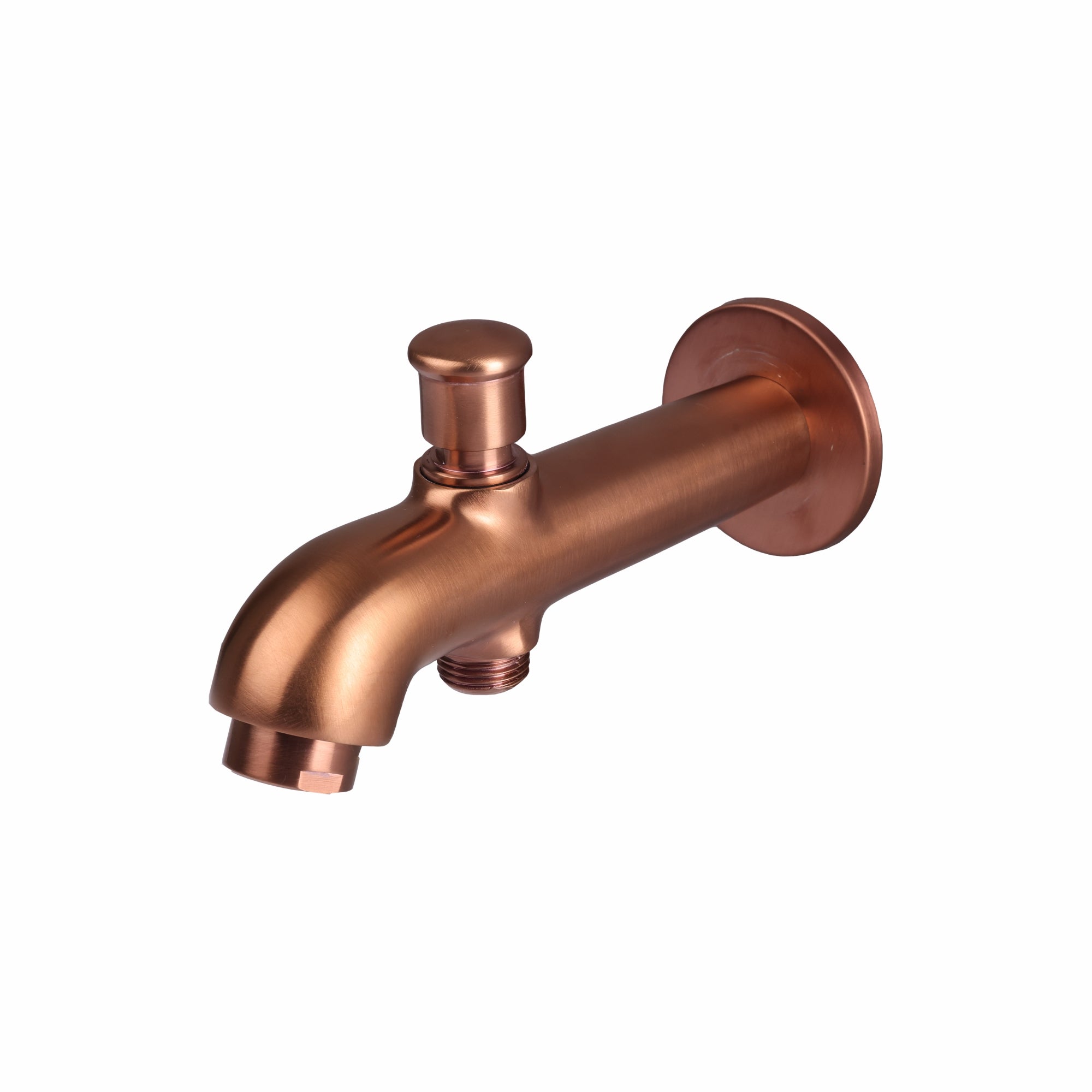 Asiatique Div. Tipon Spout With Wall Flange (FRG-026 M) | Premium Rose Gold Bathroom Fittings | Florent Brush Rose Gold Series