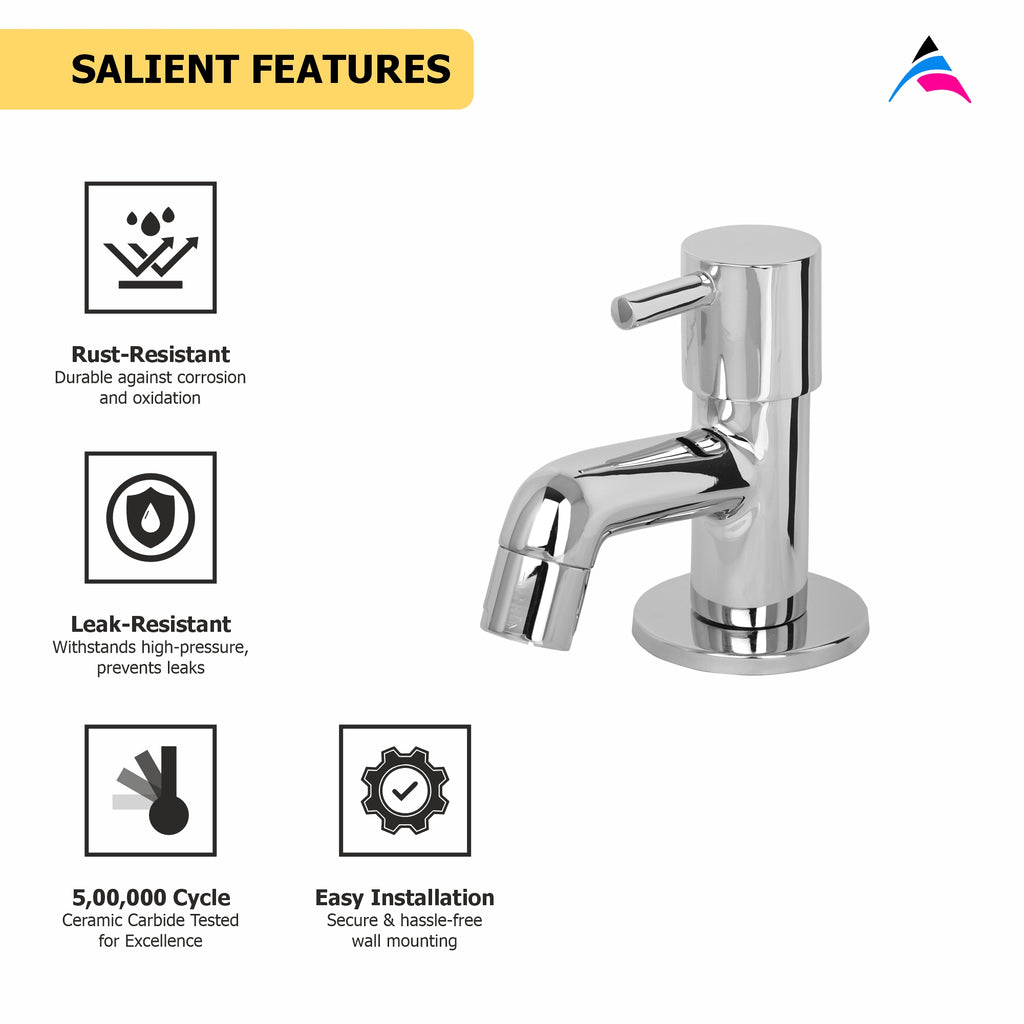 Asiatique Pillar Cock (G-000), Gem Series Bathroom & Kitchen Faucets | Premium Modern Tap Collection