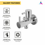 Asiatique 2 Way Angle Cock (G-005TW), Gem Series Bathroom & Kitchen Faucets | Premium Modern Tap Collection