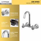 Asiatique Sink Mixer With Swivel ‘J’ Spout (G-013), Gem Series Bathroom & Kitchen Faucets | Premium Modern Tap Collection