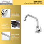 Asiatique Pillar Cock With Extended Swivel Spout (I-002EX), Idea Series Premium CP Bath Fittings & Faucets