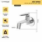 Asiatique Bib Cock Long Body With Wall Flange (I-004), Idea Series Premium CP Bath Fittings & Faucets