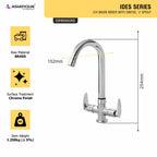 Asiatique C/H Basin Mixer With Swivel ‘J’ Spout (I-011), Idea Series Premium CP Bath Fittings & Faucets