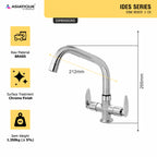 Asiatique C/H Basin Mixer With Extended Swivel Spout (I-011EX), Idea Series Premium CP Bath Fittings & Faucets