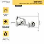 Asiatique Sink Mixer With Swivel Casted Spout Wall Mounted (I-012), Idea Series Premium CP Bath Fittings & Faucets
