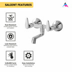 Asiatique Wall Mixer Non-Telephonic Wall Mounted (I-014), Idea Series Premium CP Bath Fittings & Faucets