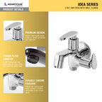 Asiatique 2 in 1 Bib Cock With Wall Flange (I-015), Idea Series Premium CP Bath Fittings & Faucets