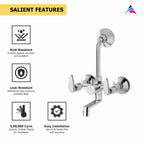 Asiatique Wall Mixer Telephonic With ‘L’ Bend for ARR. Of O/H Shower (I-017), Idea Series Premium CP Bath Fittings & Faucets