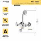 Asiatique 3 in 1 Wall Mixer With Pro. For Tele. Shower & O/H Shower (I-018), Idea Series Premium CP Bath Fittings & Faucets