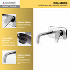 Asiatique S/L Basin Mixer Wall Mounted Upper Part (I-019U), Idea Series Premium CP Bath Fittings & Faucets