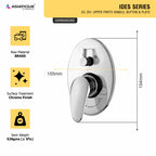 Asiatique S/L Div. Upper Parts Handle, Button & Plate (I-024), Idea Series Premium CP Bath Fittings & Faucets