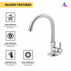 Asiatique Pillar Cock With Swivel ‘J’ Spout (J-002), Jetco Series Bathroom & Kitchen Faucets | Premium Modern Tap Collection