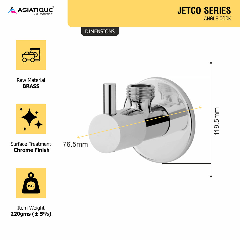 Asiatique Angle Cock (J-005), Jetco Series Bathroom & Kitchen Faucets | Premium Modern Tap Collection