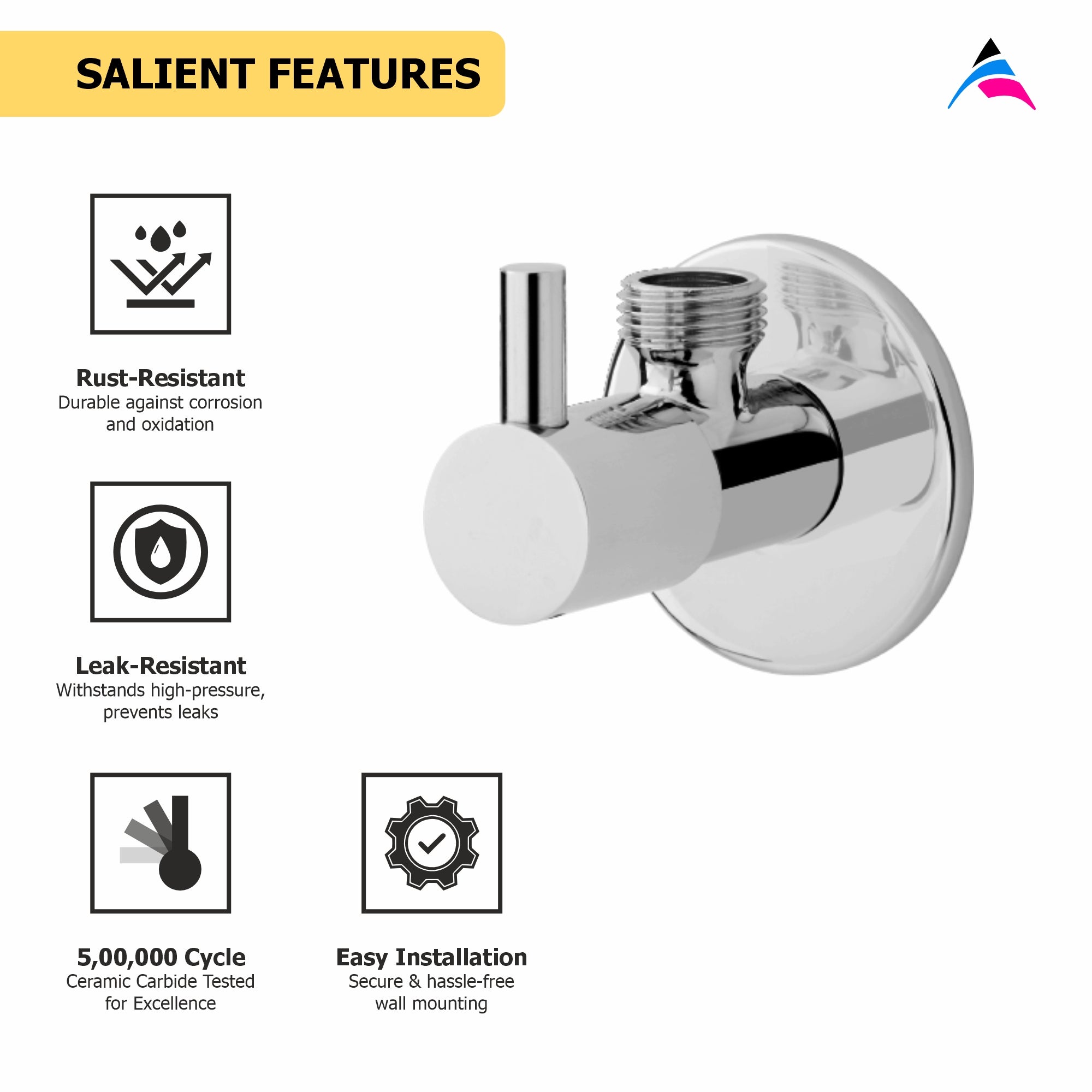Asiatique Angle Cock (J-005), Jetco Series Bathroom & Kitchen Faucets | Premium Modern Tap Collection