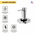 Asiatique Upper parts Kit Glassy, Flange & Handle for Con. & Flush Cock (J-021U), Jetco Series Bathroom & Kitchen Faucets | Premium Modern Tap Collection