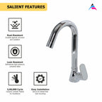 Asiatique Pillar Cock With ‘J’ Spout (K-002), KITE Series Bathroom & Kitchen Faucets | Premium Modern Tap Collection