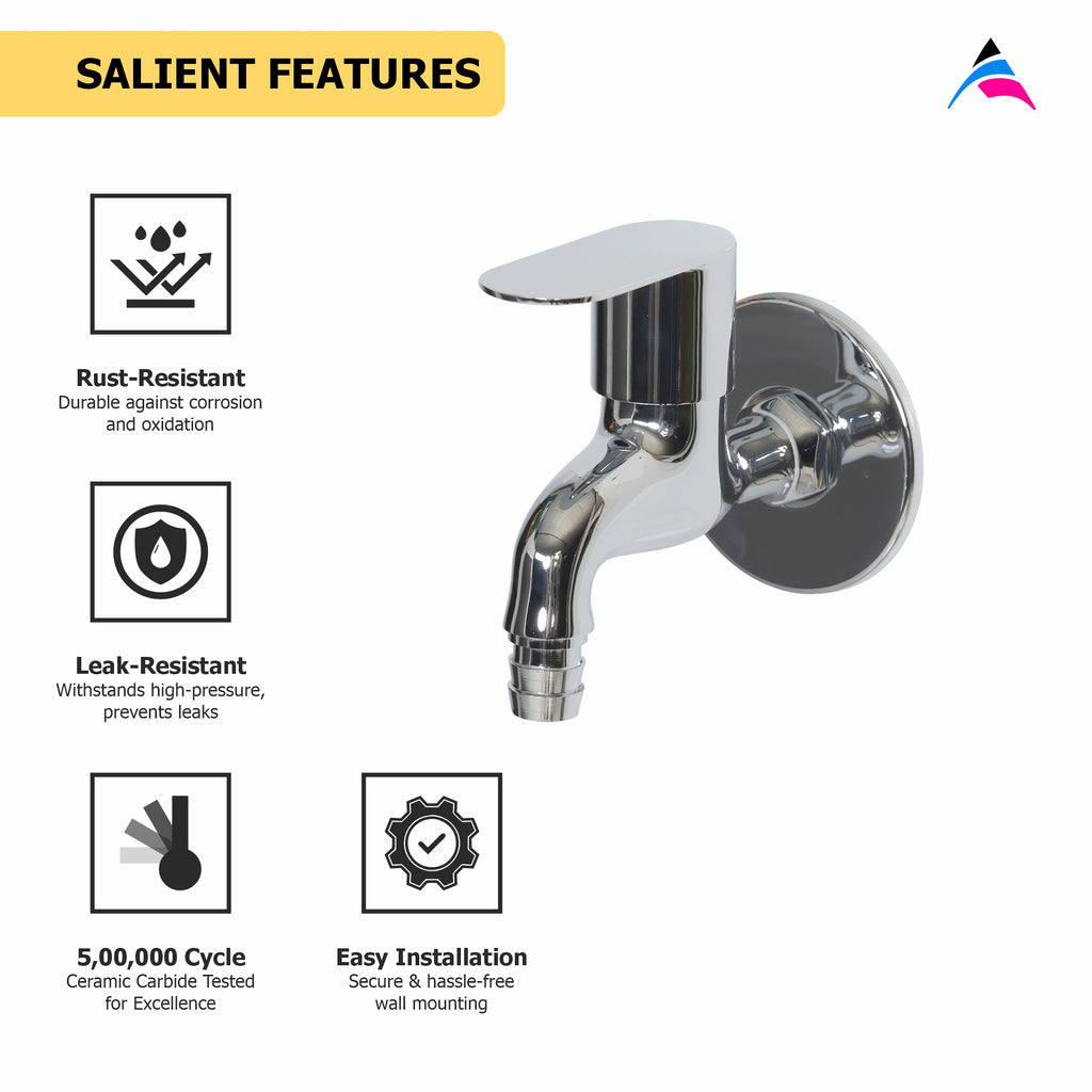 Asiatique Bib Cock With Washing Nozzle (K-003N), KITE Series Bathroom & Kitchen Faucets | Premium Modern Tap Collection