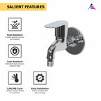 Asiatique Bib Cock With Washing Nozzle (K-003N), KITE Series Bathroom & Kitchen Faucets | Premium Modern Tap Collection
