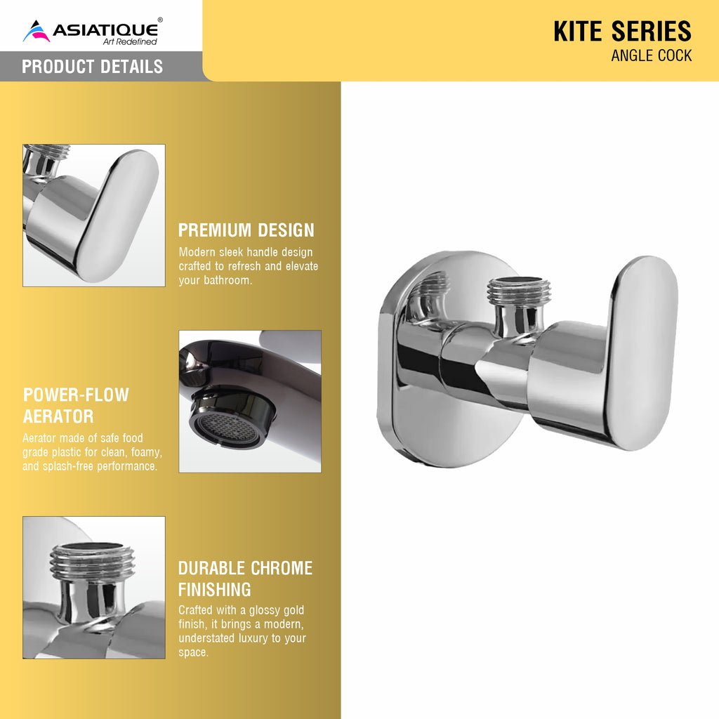 Asiatique Angle Cock (K-005), KITE Series Bathroom & Kitchen Faucets | Premium Modern Tap Collection