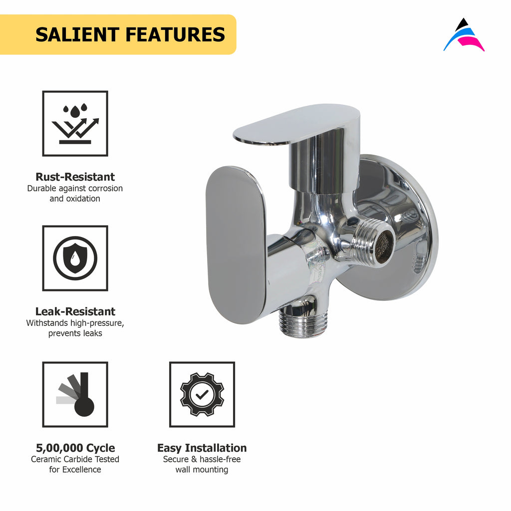 Asiatique 2 Way Angle Cock (K-005TW), KITE Series Bathroom & Kitchen Faucets | Premium Modern Tap Collection