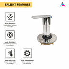 Asiatique Concealed Stop Cock 15mm (K-006), KITE Series Bathroom & Kitchen Faucets | Premium Modern Tap Collection