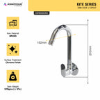 Asiatique Sink Cock ‘J’ Spout (K-008), KITE Series Bathroom & Kitchen Faucets | Premium Modern Tap Collection