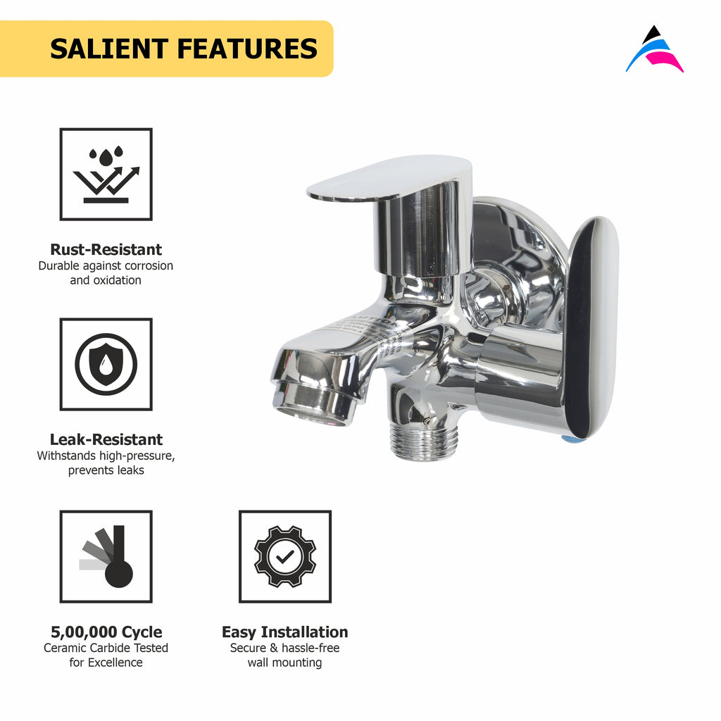 Asiatique 2 in 1 Bib Cock (K-015), KITE Series Bathroom & Kitchen Faucets | Premium Modern Tap Collection