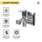Asiatique 2 in 1 Bib Cock (K-015), KITE Series Bathroom & Kitchen Faucets | Premium Modern Tap Collection