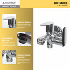 Asiatique 2 in 1 Bib Cock (K-015), KITE Series Bathroom & Kitchen Faucets | Premium Modern Tap Collection