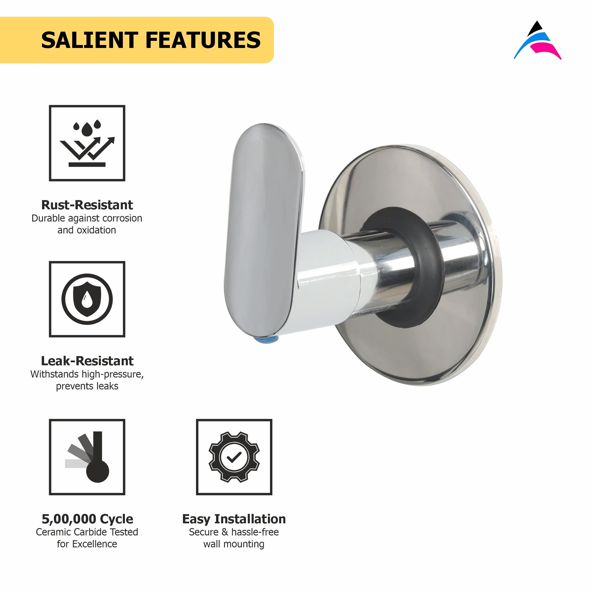 Asiatique Flush Cock M Full Set (K-021), KITE Series Bathroom & Kitchen Faucets | Premium Modern Tap Collection