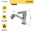 Asiatique High Neck Pillar Cock (K-029), KITE Series Bathroom & Kitchen Faucets | Premium Modern Tap Collection