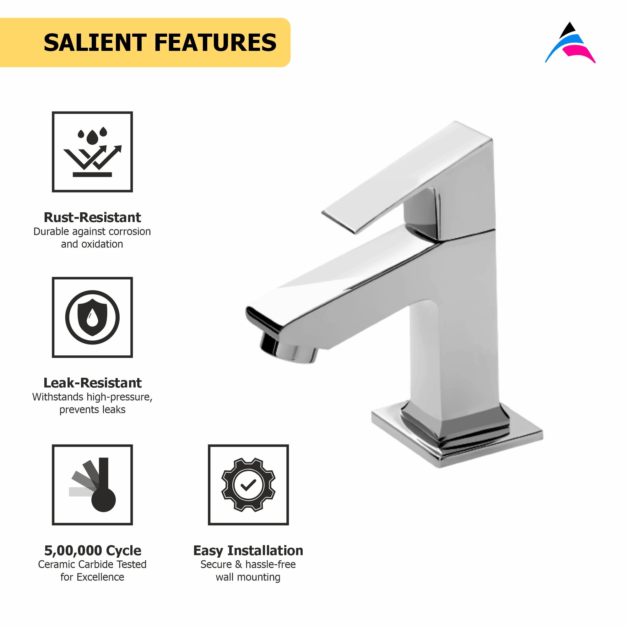 Asiatique Pillar Cock (L-000), Lenz Series Premium CP Bath Fittings & Faucets