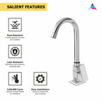 Asiatique Pillar Cock With Swivel ‘J’ Spout (L-002), Lenz Series Premium CP Bath Fittings & Faucets