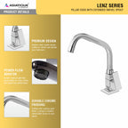 Asiatique Pillar Cock With Extended Swivel Spout (L-002EX), Lenz Series Premium CP Bath Fittings & Faucets